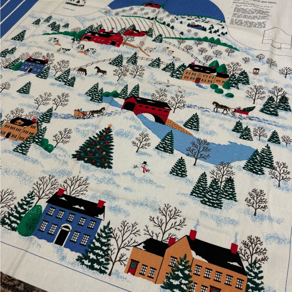 1992 vintage Fabric Traditions heart of the country of Christmas apron. Handmade - Picture 5 of 10
